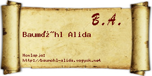 Baumöhl Alida névjegykártya